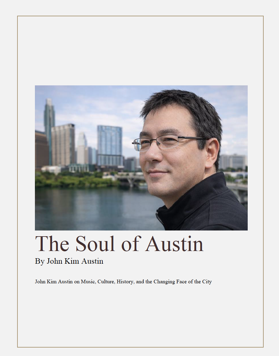 The Soul of Austin book cover by John Kim Austin